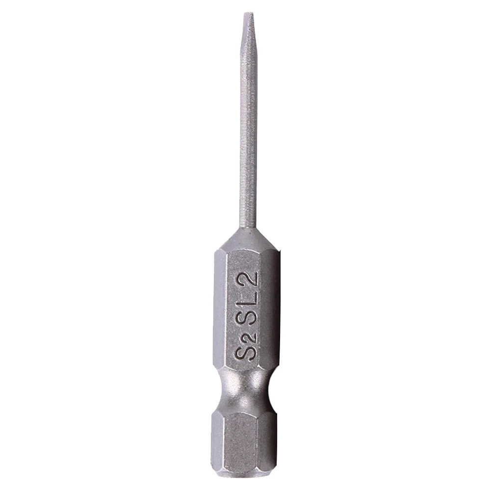 

50mm Magnetic Screwdriver Bit 2.0-6.0mm Flat Head Slotted Tip Electric Screwdriver Bits For Electric/hand Screwdrivers Drills