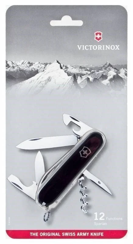 Нож перочинный Victorinox (Викторинокс) Spartan (1.3603.3B1) 91мм 12функций черный блистер |