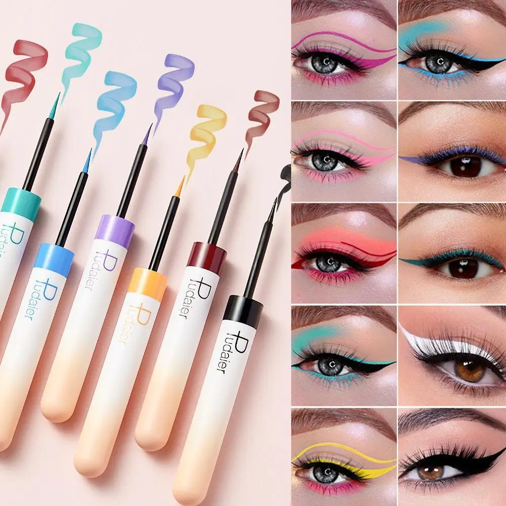 

12 Colors Eyeliner Liquid Pencil Waterproof Easy To Wear Make Up Matte Eye Liner Blue Red Green White Gold Brown Eyliner Makeup