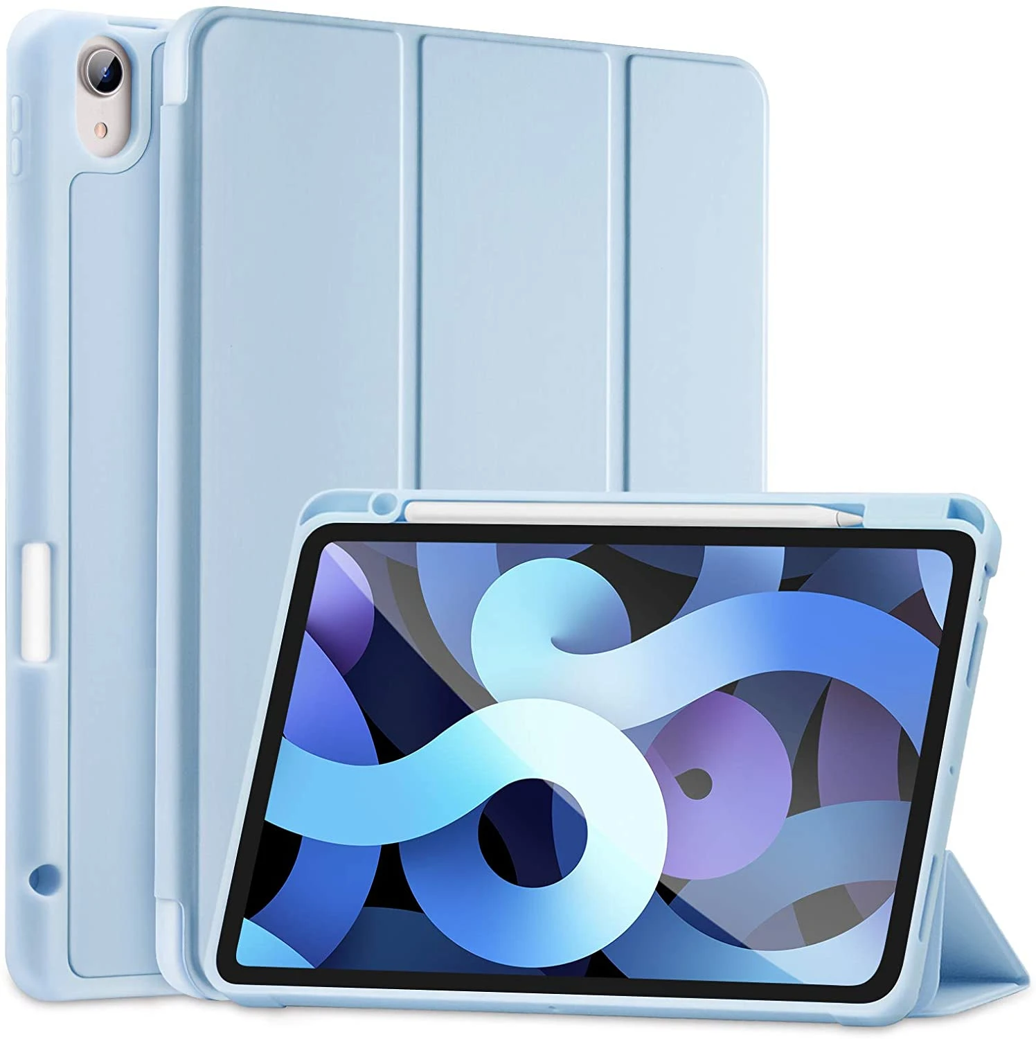 

Чехол для iPad Air 4, чехол 10,9 дюйма для iPad Air 4-го поколения, чехол для A2316, A2324, A2325, A2072, смарт-чехол для iPad Air (4-го поколения), чехол-держатель для кар...