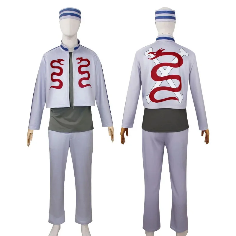 Костюм для косплея по мотивам аниме One Gin Pirate серое пальто футболка штаны Головной