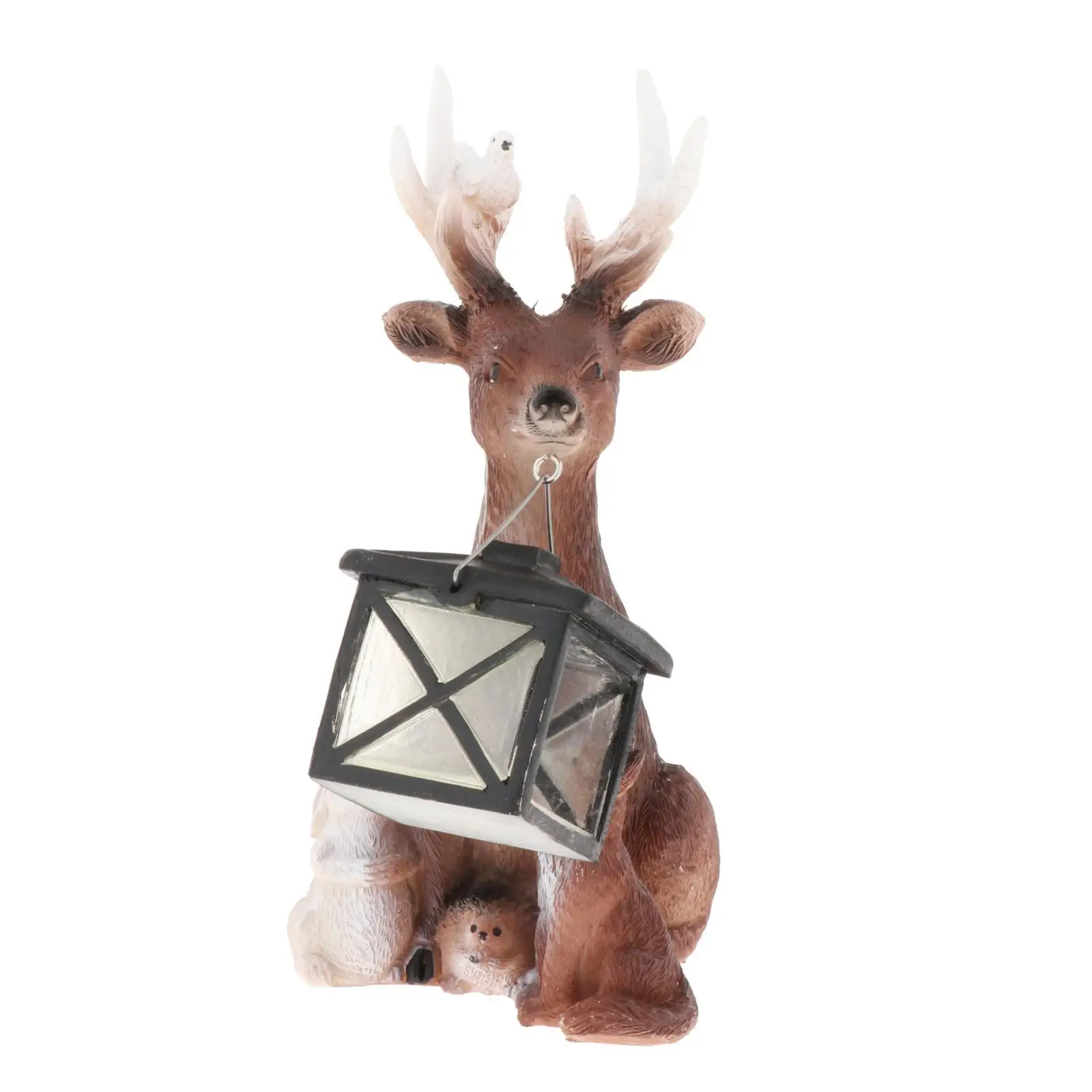 

Скульптура с оленем на солнечной батарее, статуэтка из смолы в Северо-Европейском стиле, поделки, статуэтки для дома, офиса, украшение, подар...