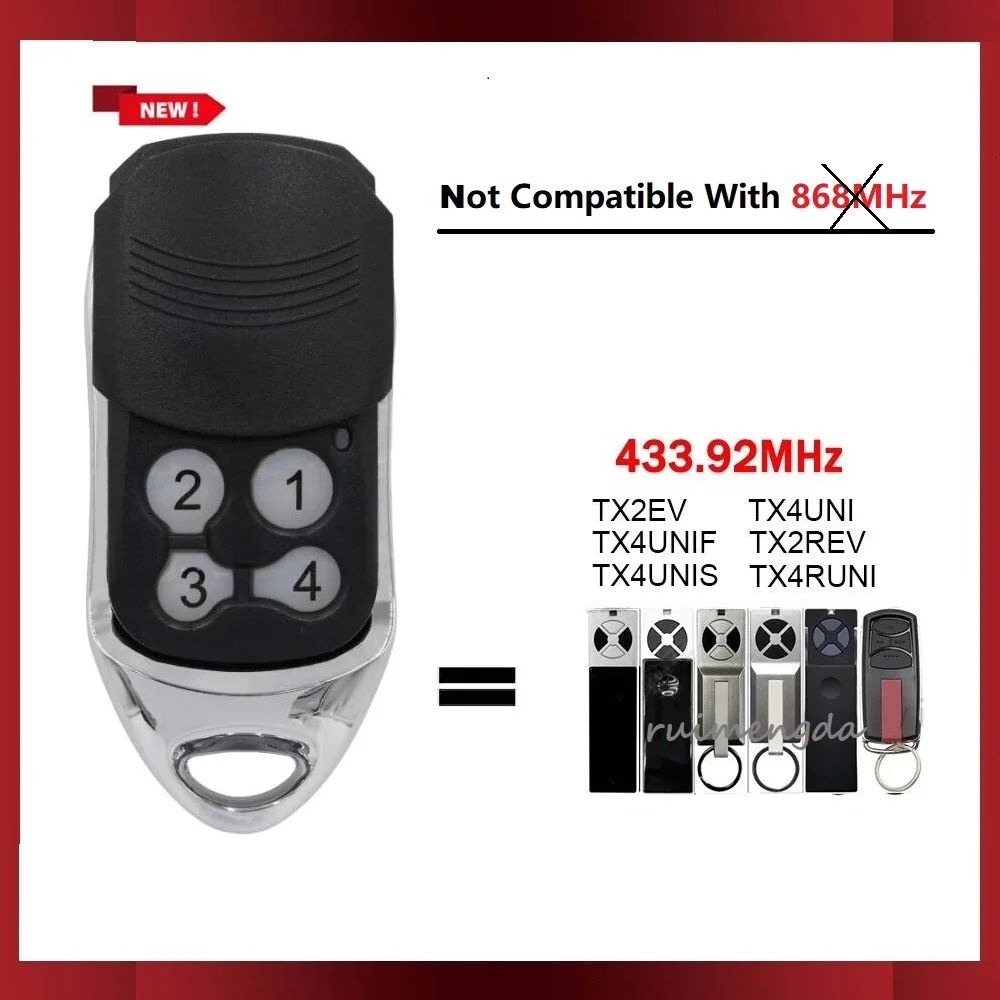 Пульт дистанционного управления для гаражных дверей TX2REV TX4REV TX4RUNI TX4UNIS TX2EV TX4EV TX2EVS