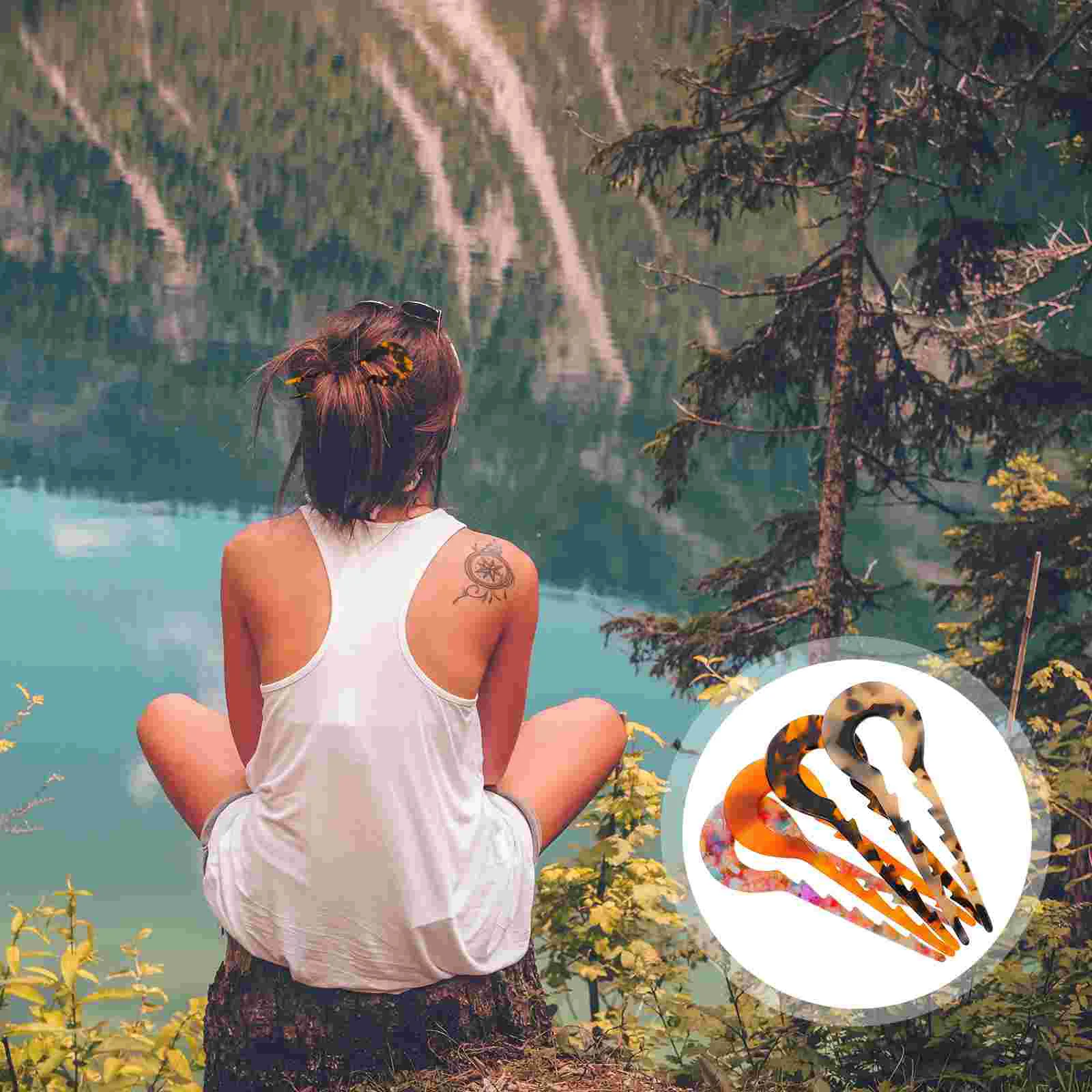 

Cellulose Acetate Sheet Hairpin Women Accessories Shaped Fork Sticks Long Chopsticks