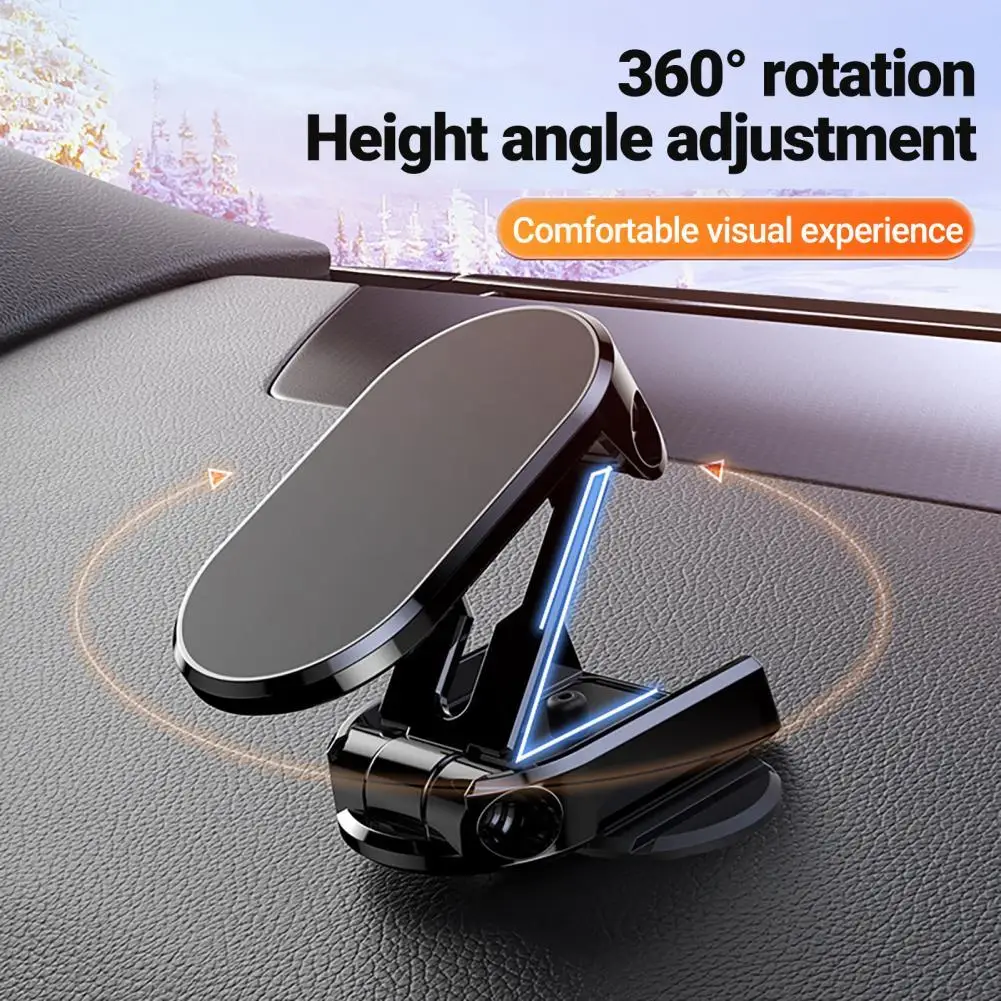 Car Phone Stent Useful Car Mobile Phone Folding Support Holder Space-saving Strong Adsorption Car Phone Holder