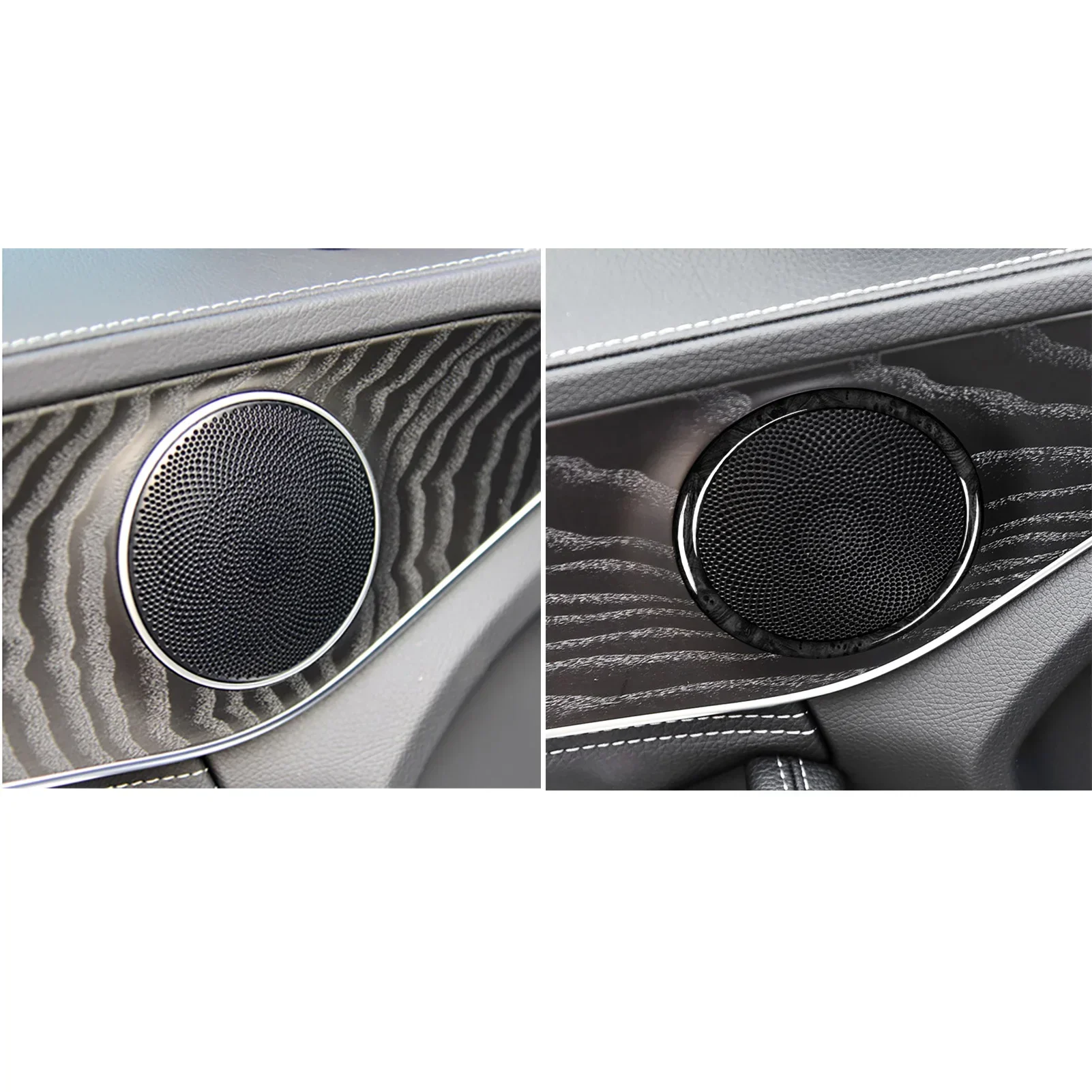 Для Benz C-Class W205 C180 200 300 GLC 2015-2021 углеродное волокно дверной динамик наклейка на