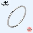 Trustdavis Новинка 100% проба серебро 925 пробы гладкая поверхность коктейльное Открытое кольцо размером 6 7 для женщин девочек детей Рождественский подарок DA177