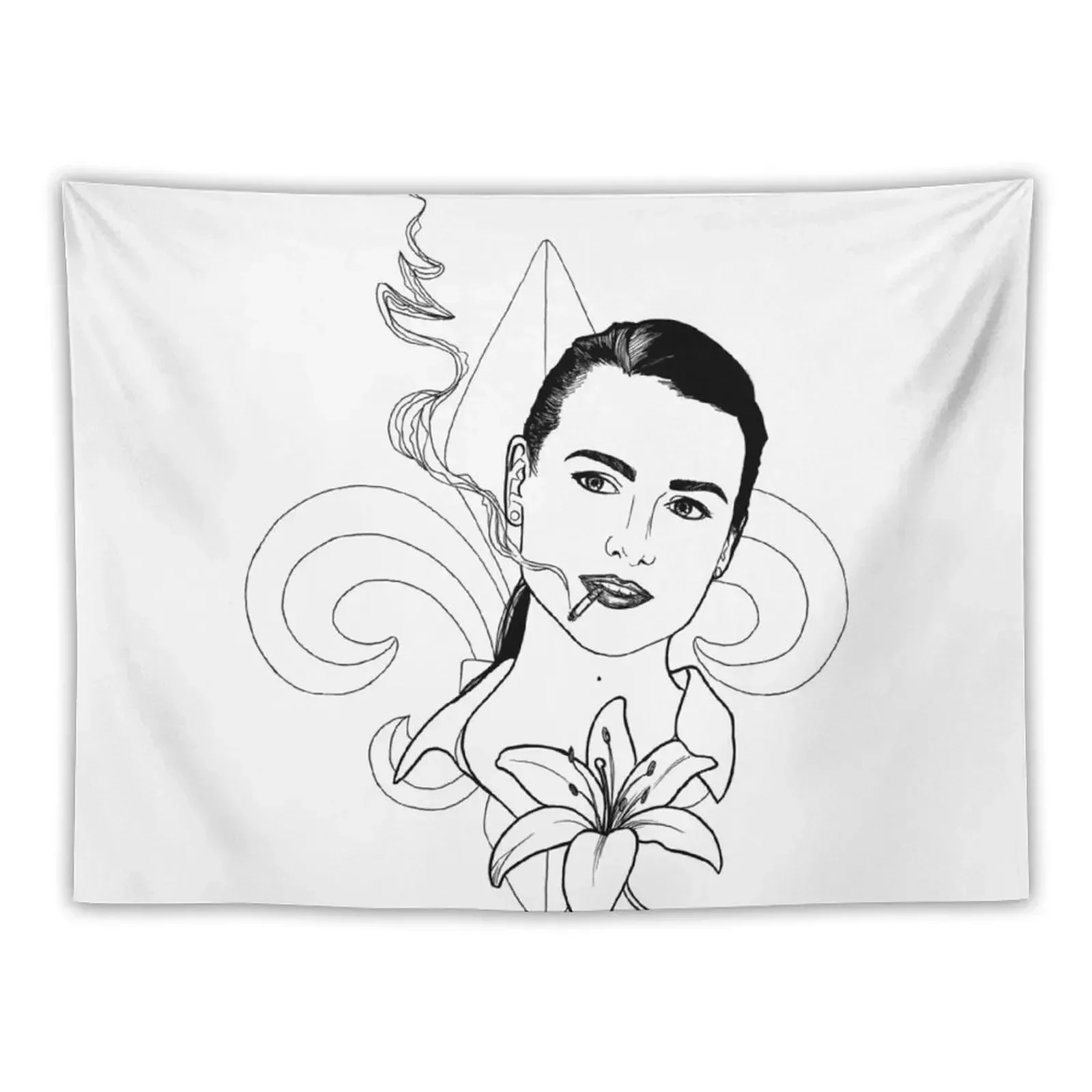 Katie McGrath Fleur de Lys Гобелен для украшения дома Эстетический гобелен комнаты