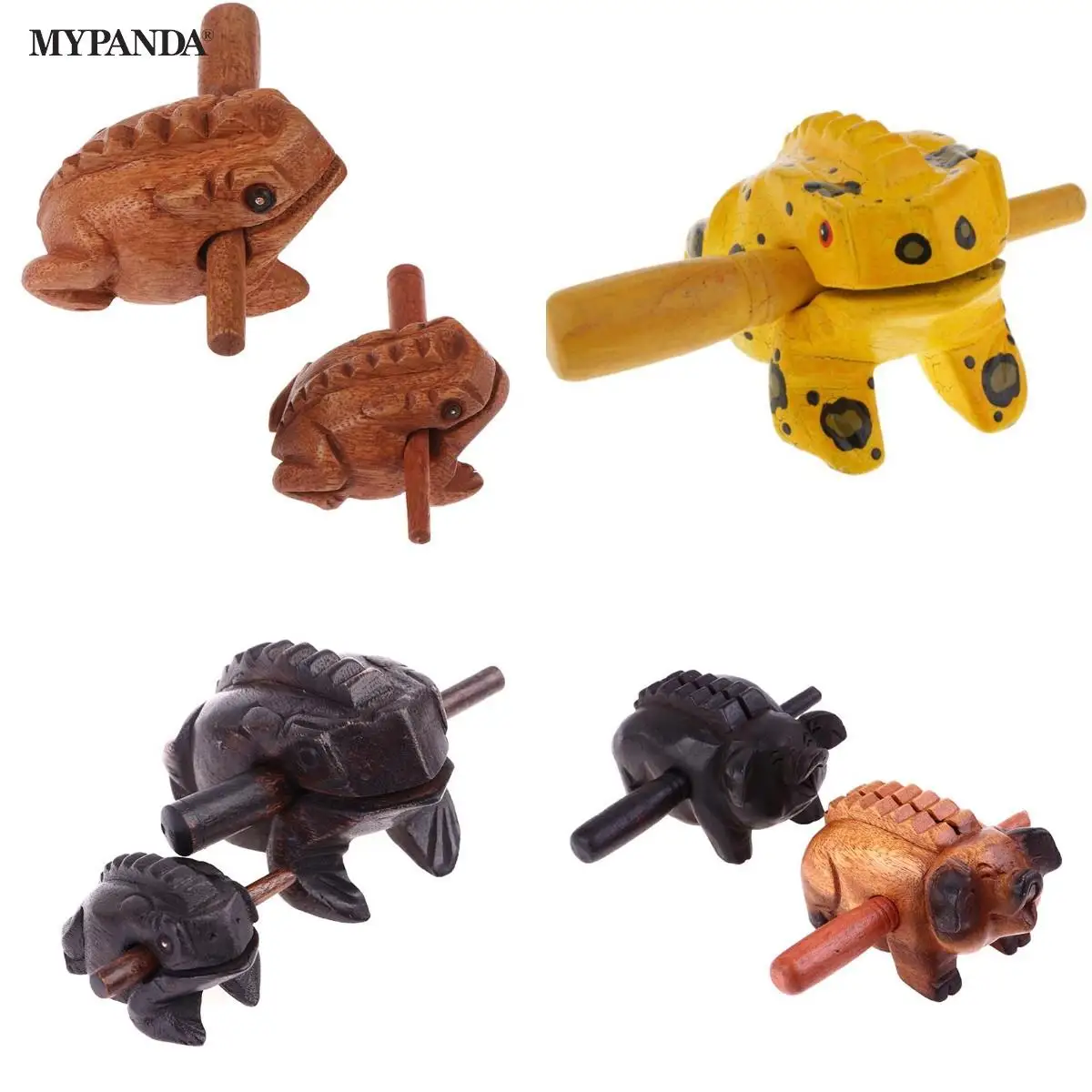 

Wooden Lucky Frog Thailand Lucky Pig Toy Animal Money Frog Clackers Kids Musical Instrument Percussion Toy Gift Children Toys