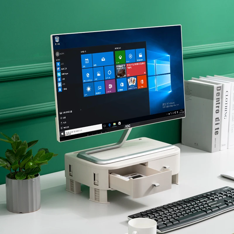 

Подъемная Регулируемая подставка для монитора компьютера, удлиняющая подставка, маленькая настольная Простая Офисная полка для хранения, Настольный Органайзер