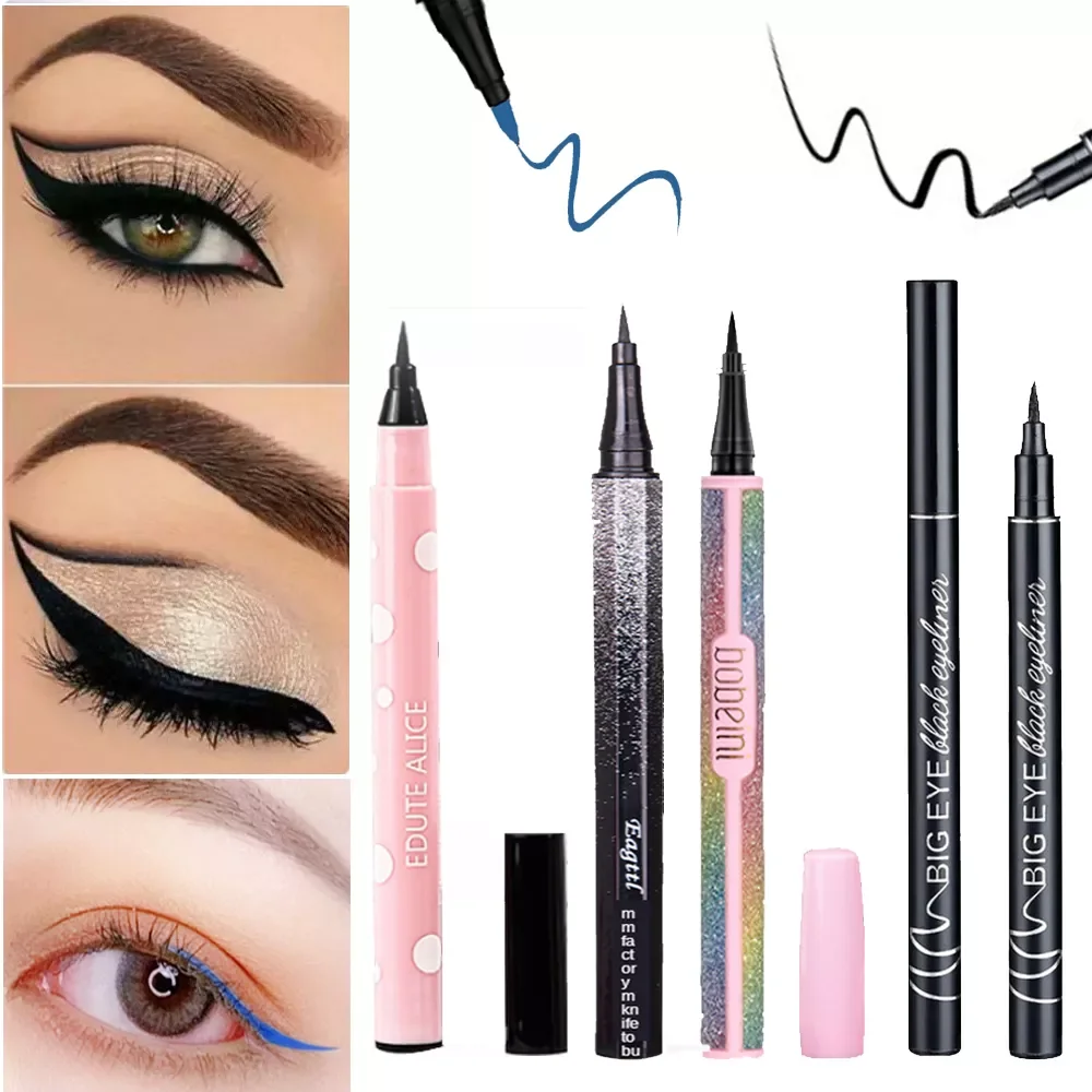 

LE 6 Colors Women Eyeliner Matte Liquid Eye liner Ultra-Fine Brush Waterproof Liquid Eyeliner Pencil Colorful Eyeliner Pen