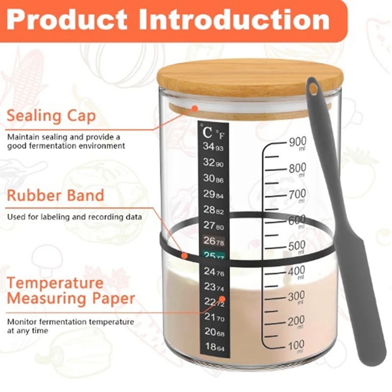 Стеклянная баночка для пускового теста контейнер брожения с широким горлышком