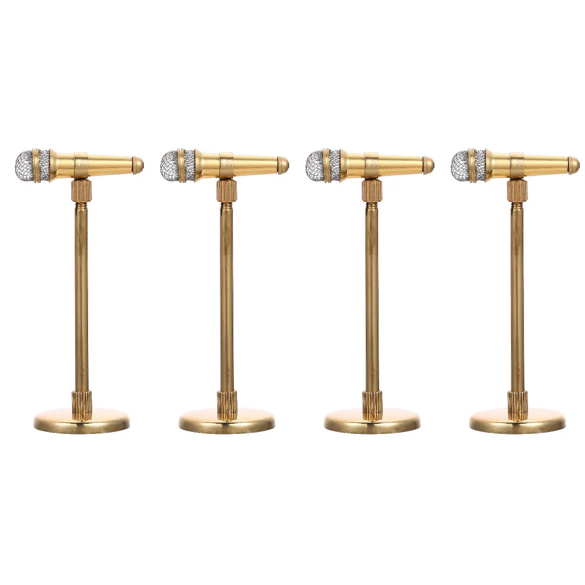 

Microphone Miniaturedecor Toy Ornaments Instrument Pretend Mini Model House Play Figures Musical Adjustable Copperaccessories