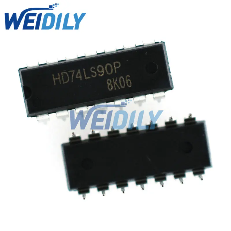 

10 шт., HD74LS90P DIP14 HD74LS90 DIP SN74LS90N 74LS90 74LS90N DIP-14, новинка