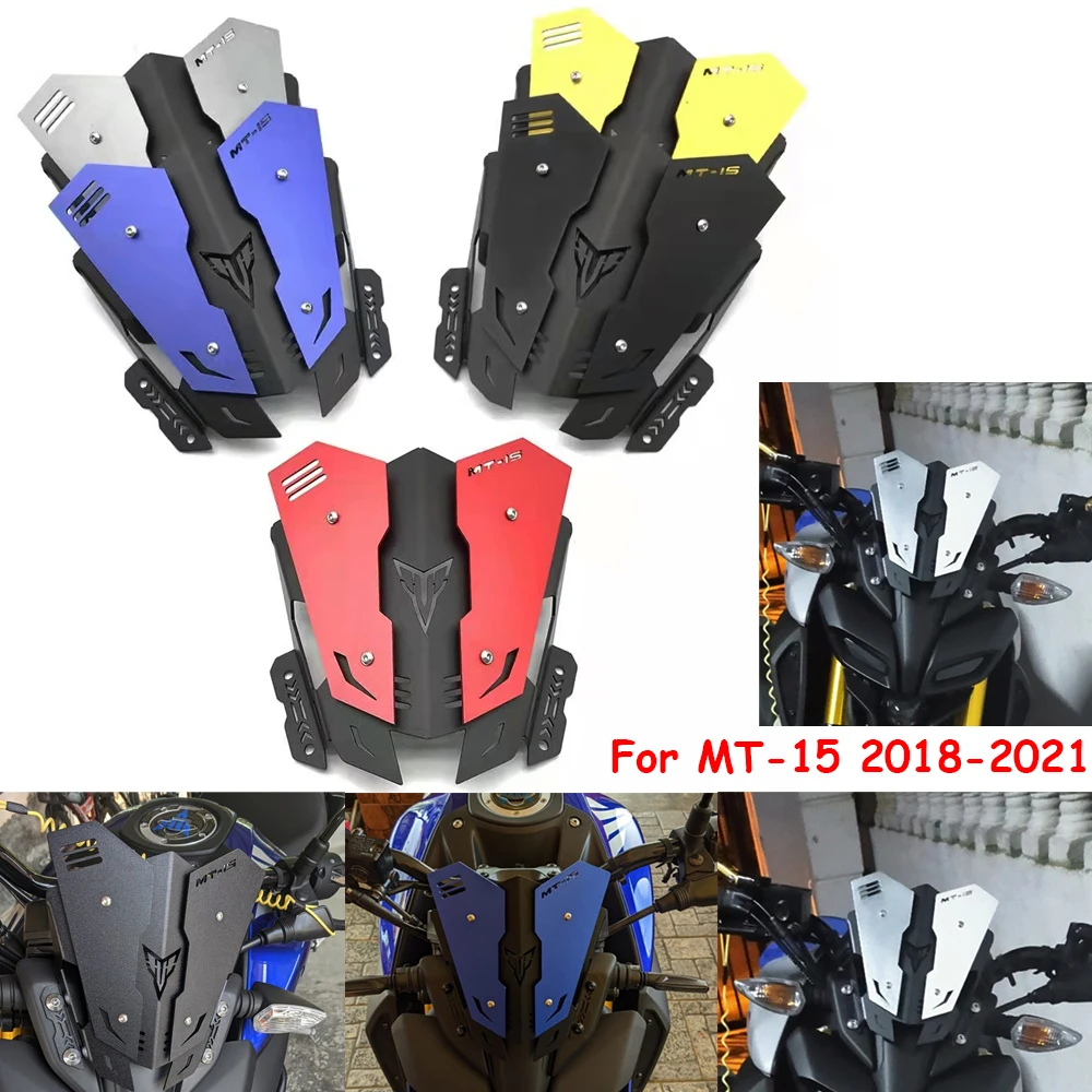 

Motorcycle Windshield Windscreen Front Wind Shield Deflector Fairing Cover For Yamaha MT-15 MT 15 MT15 2018-2021