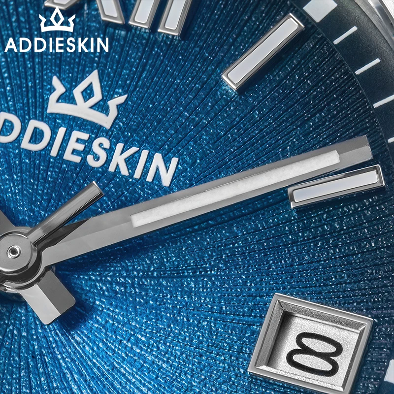 Фото Мужские часы для дайвинга Addieskin K002 40 мм, автоматические, водонепроницаемые, с сапфировым стеклом, светящимися стрелками BGW9, черно-серый циферблат №2