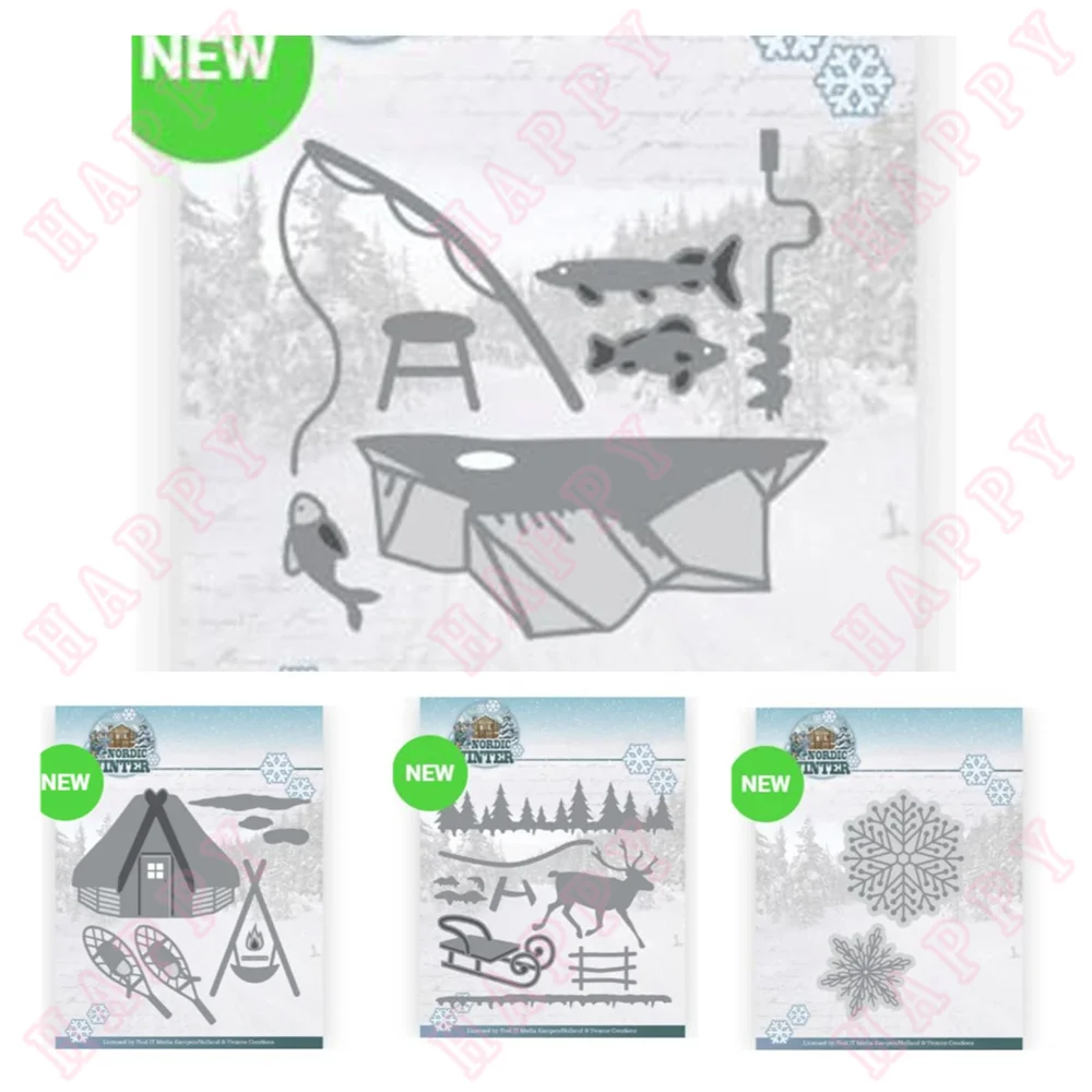

New Nordic Shelter Fishing Stars Metal Cutting Dies Decoration For DIY Scrapbook Diary Album Paper Template Card Embossing Make