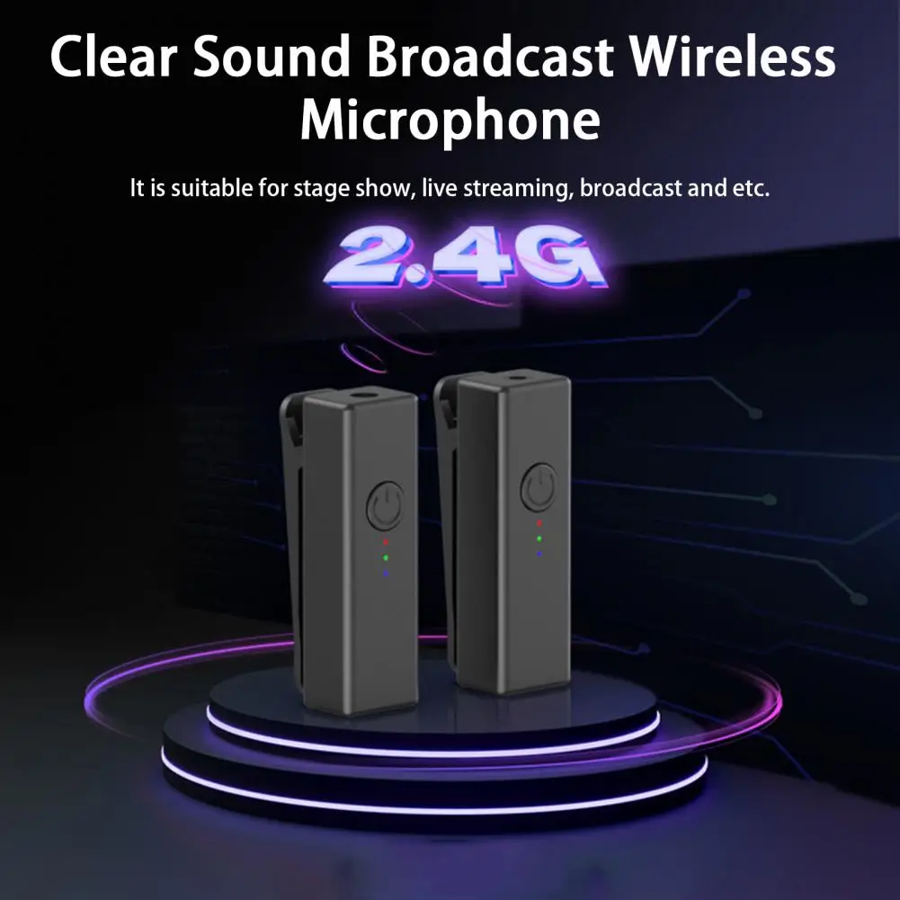 1 Set Radio Microphone Chargeable Collar Microphone Clear Voice Lapel Microphone Audio Microphone Electronic Product