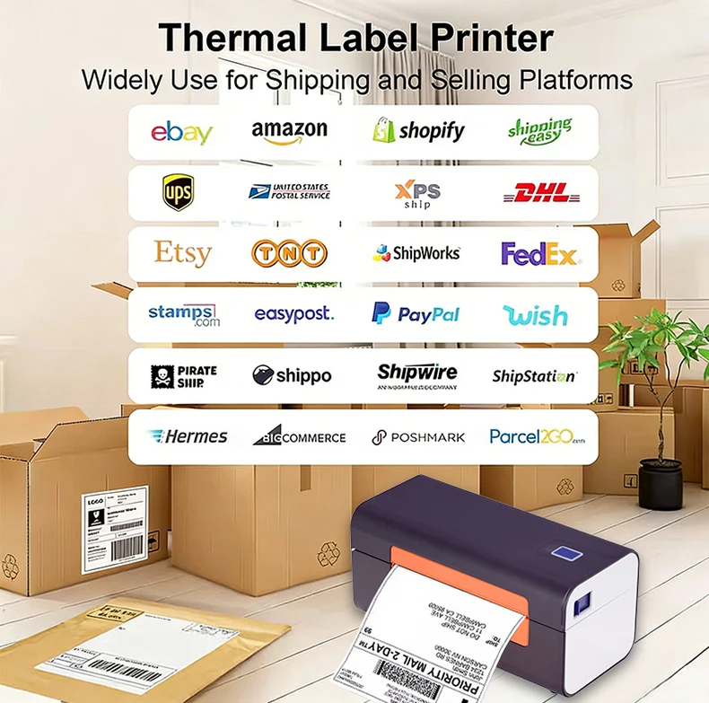 Фото Принтер для мини-этикеток с прямой термопечатью X-printer D46B, сертифицированный FCC, USB+Bluetooth, 203dpi, 152 мм/с, легко совместим с различными системами №4