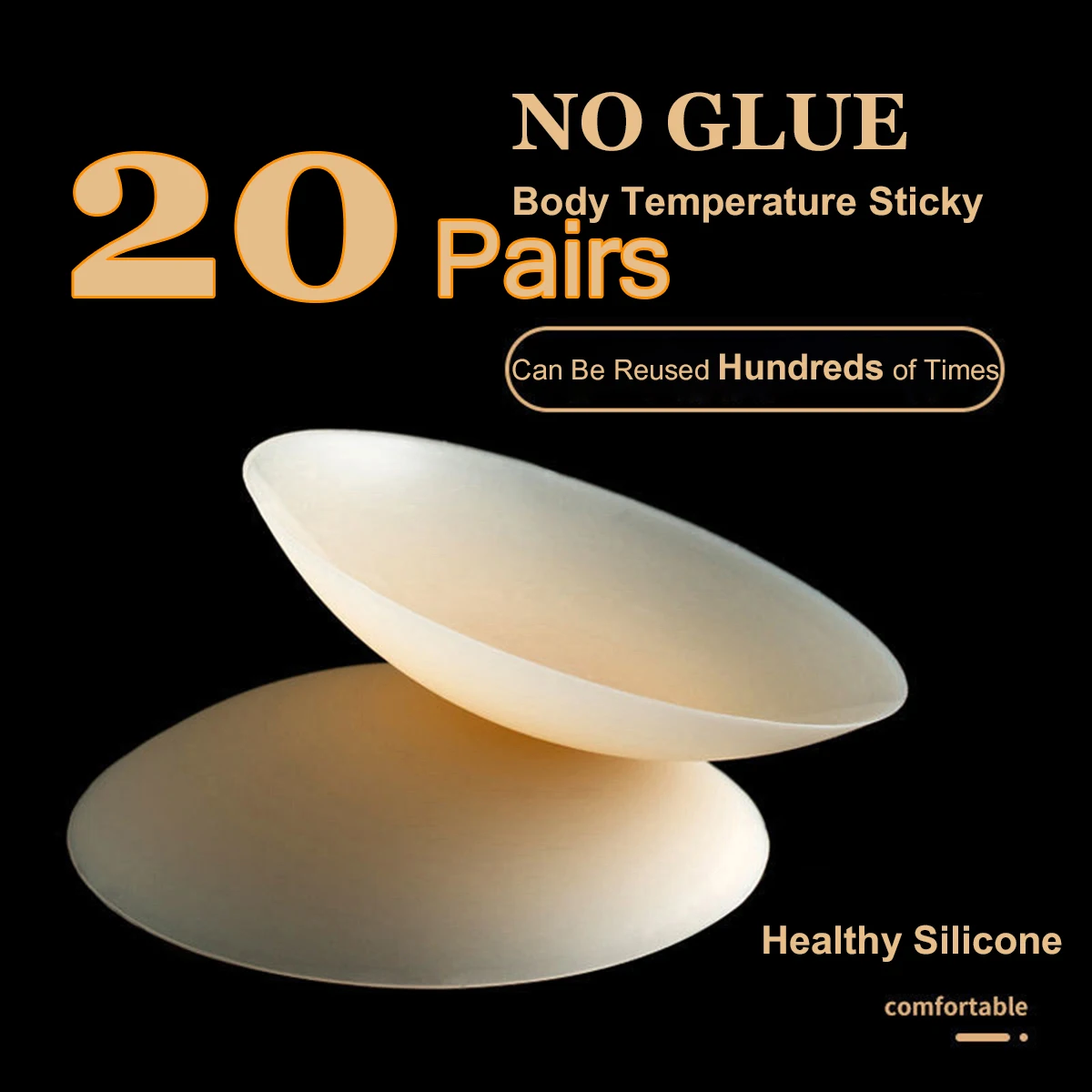 20 пар/партия силиконовые наклейки для груди 8 см 10