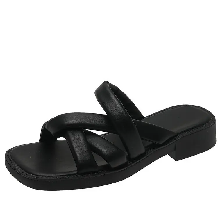 

2023 New Arrival Fashion Concise Women Sandals Flats Platforms Casual Comfortable Soft Leather Shoes Woman Summer Women Slippers