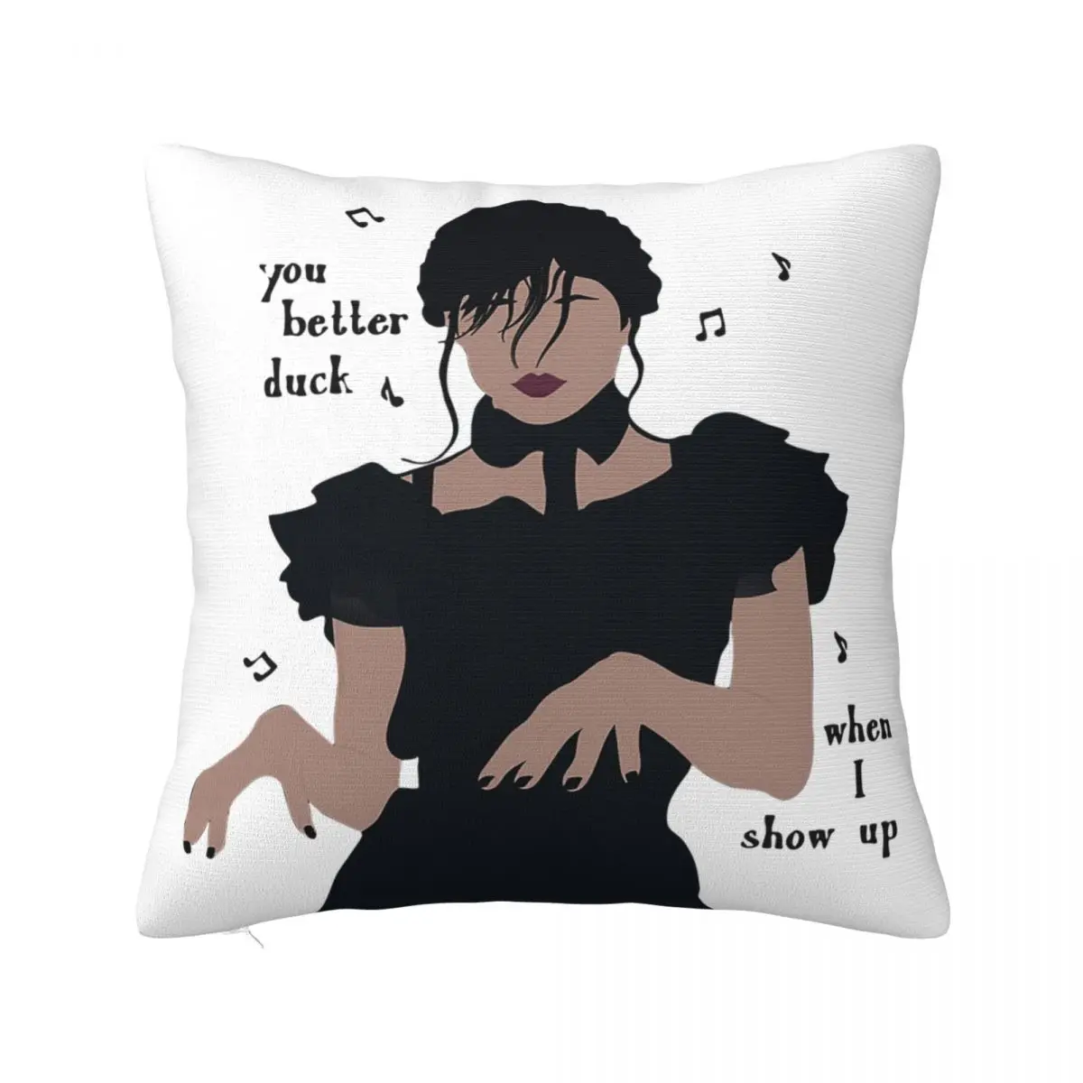 

You Better Duck When I Show Up Wednesday Addams Dancing Pillowcase Cushion Cover Decorative Throw Pillow Case Cover Living Room