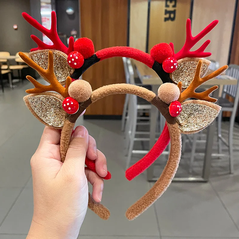

Christmas headdress hair band fairy department super fairy hair card antlers cute deer ears head band dress up hair ornaments