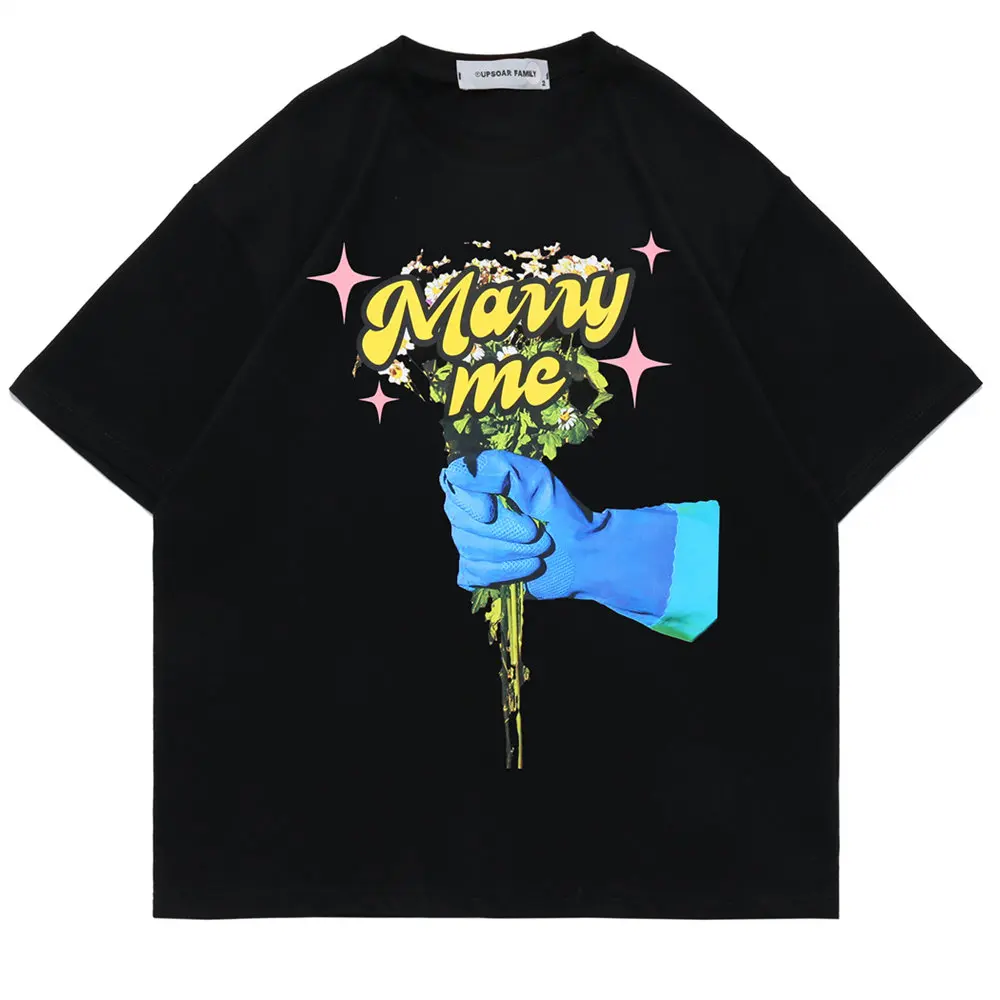 

T Shirt for Men Cotton O-neck Merry Me Print Hip Hop Tops Harajuku Summer Casual Short Sleeve Streetwear 2022 Men's T-shirt