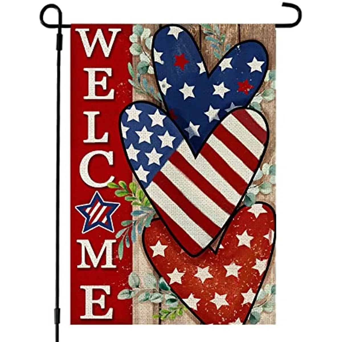 

Memorial Day Welcome Garden Flag Double Sided USA Flag 4th of July Patrioctic Independence Day Outside Yard Party Decor 30x45cm