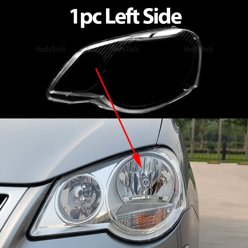 

Для Volkswagen VW Polo MK4 facelift 2006-2010 авто передняя фара крышка прозрачное стекло фары абажур лампы корпус маски