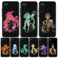 game silicone phone case for xiaomi redmi 9 9c nfc 9t 10 10c 6 7 8 a k40 k50 pro plus soft shell cover genshin impact anime case