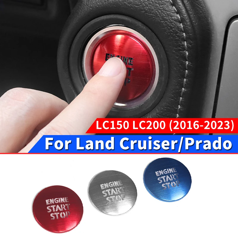 

Stainless Steel Engine Start Stop Button Patch Fit for Toyota Land Cruiser Prado 200 150 Interior Modification Accessories