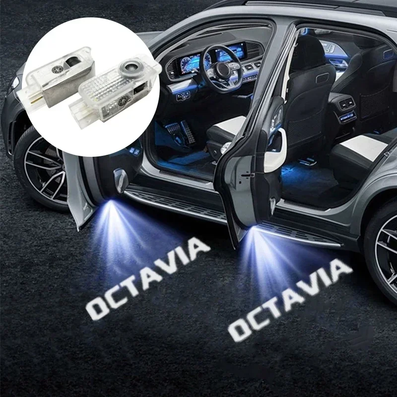 Для Skoda Old Octavia 2004-2006 Автомобильный Дверной лазерный проектор Ghost Shadow светодиодный