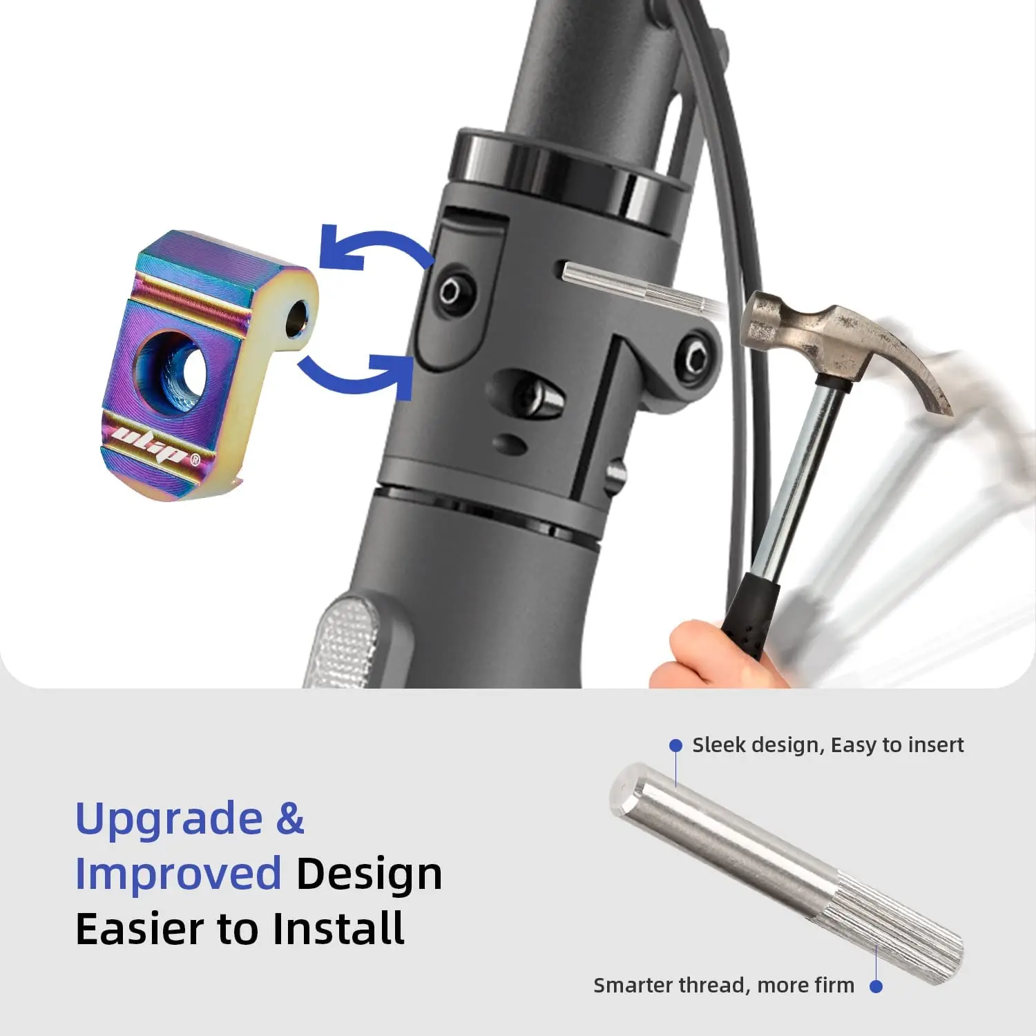 Фото Красочный складной крючок Ulip из нержавеющей стали для Xiaomi M365/Pro/PRO2/1S/MI 3, аксессуары для электрических скутеров, запчасти для ремонта №5