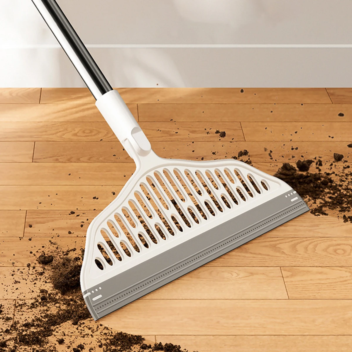 

Швабра для пола, вращающаяся на 180 ° силиконовая щетка, швабра с 2 съемными полюсами, регулируемая Волшебная щетка, Швабра для стекла