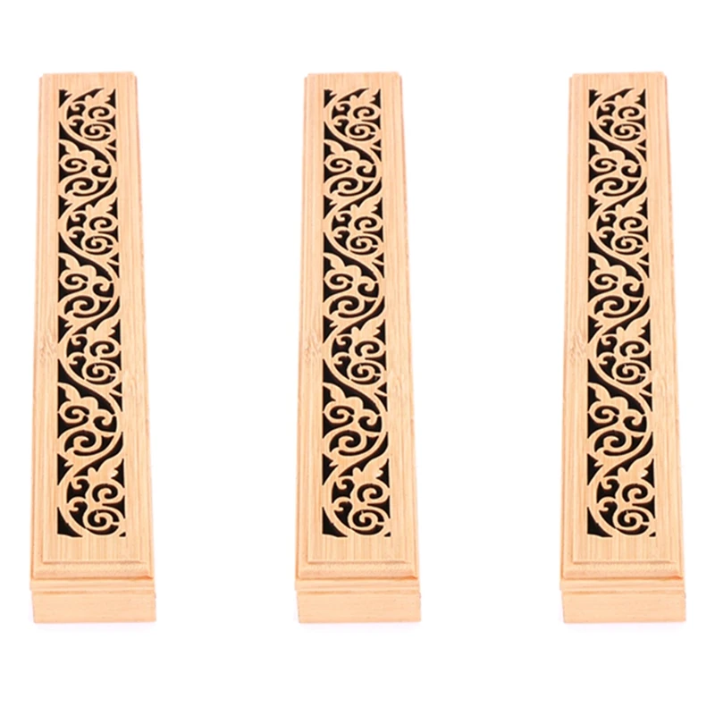 

Деревянная бамбуковая курильница, ручная резьба, держатель для благовоний, коробка для палочек, лежащая курильница для домашнего декора