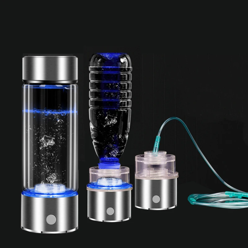 Hydrogen Bottle 420ml Japanese Titanium Quality Hydrogen-Rich Water Cup Ionizer Maker/Generator Super Antioxidants ORP