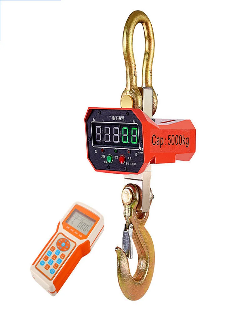 

Digital lifting scale red or green display aluminum shell wireless remote control Industrial weighing crane Scale 5T