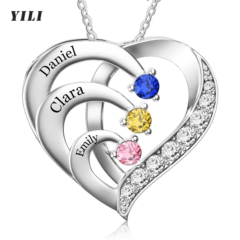 Ожерелье с именем по индивидуальному заказу и камнями ожерелье обещанием на