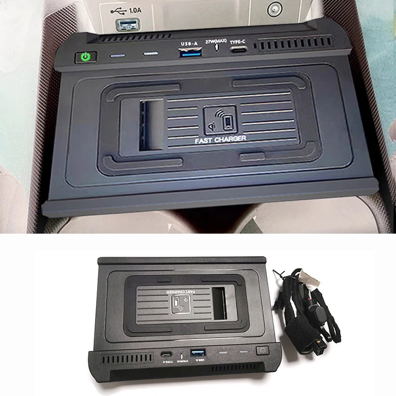 

Автомобильное беспроводное зарядное устройство QI для Honda CRV 2021 2022 15 Вт, быстрое зарядное устройство для телефона, панель для зарядки, держате...