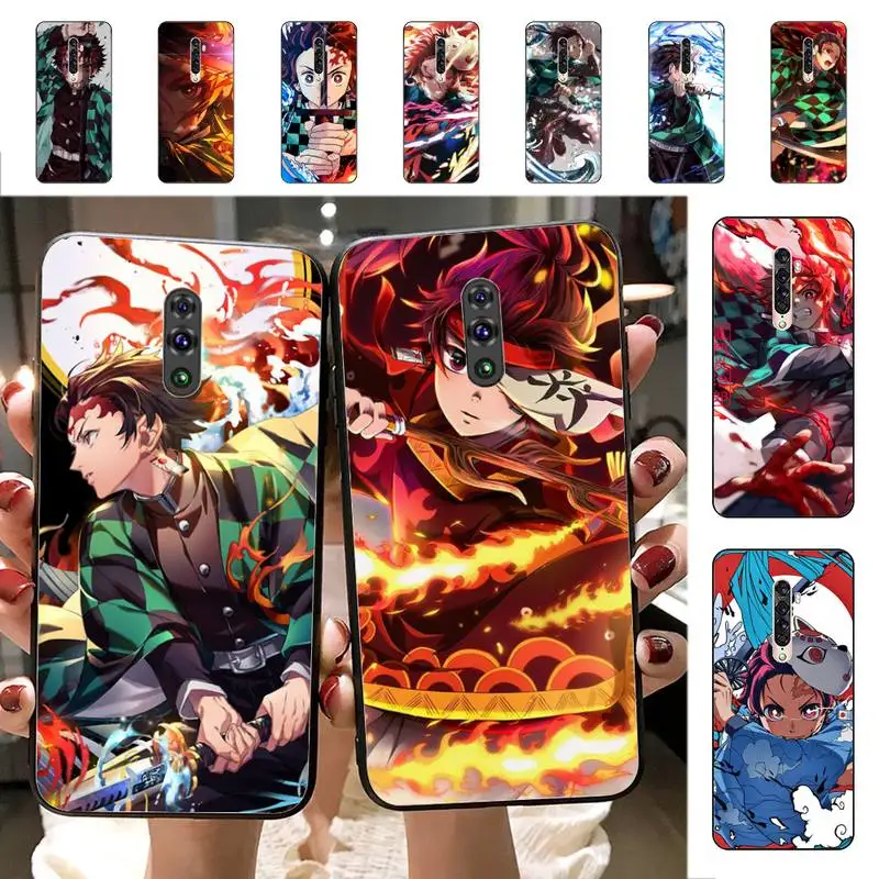 

BANDAI Demon Slayer Kamado Tanjirou Phone Case for Vivo Y91C Y11 17 19 17 67 81 Oppo A9 2020 Realme c3