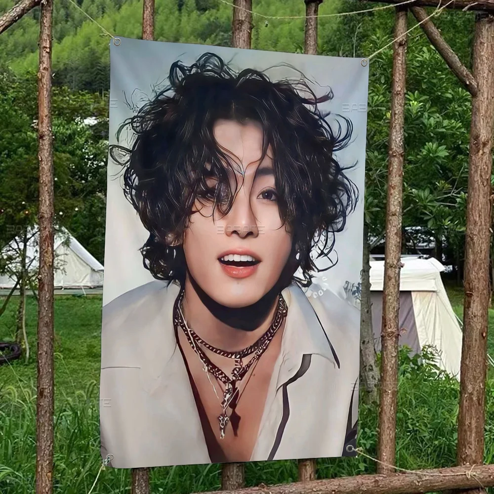 J_JungkookS Singer Advanced Printing Коммерческий рекламный флаг баннер для вечеринок