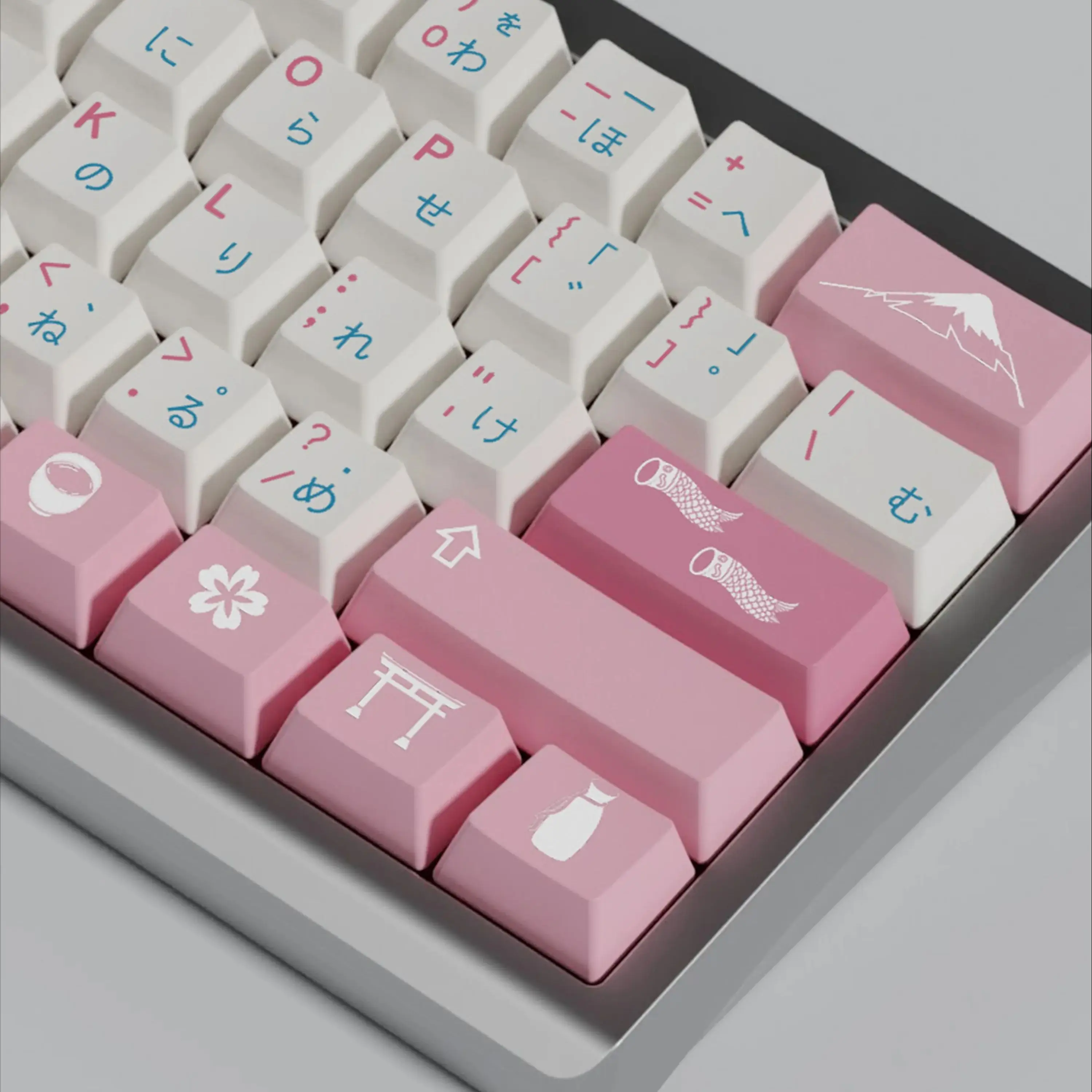Набор розовых колпачков для клавиш PBT Sakura Cherry Profile сублимационная крышка