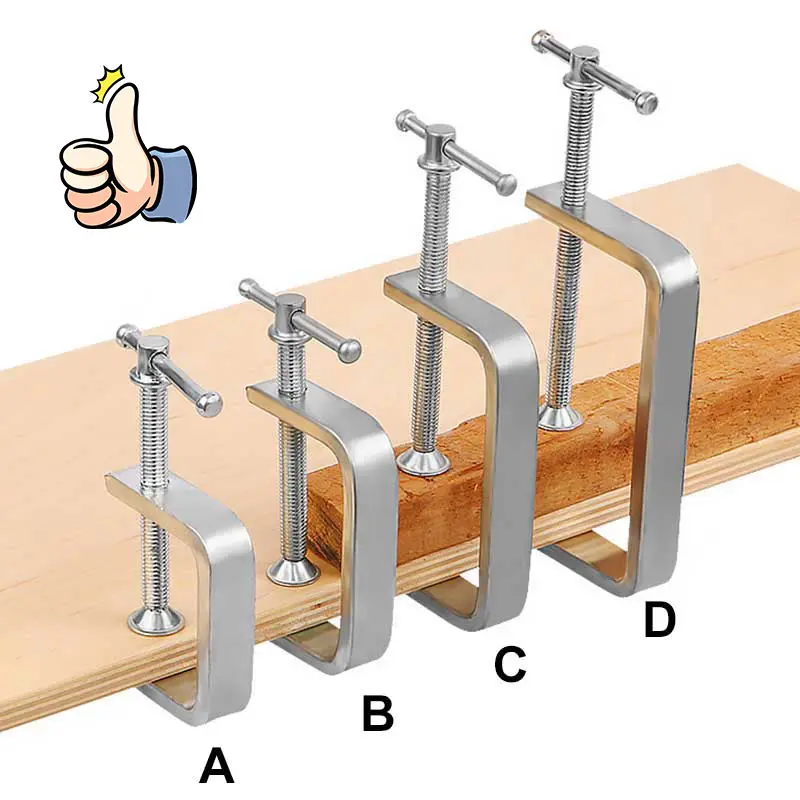 

G-type Woodworking Fixture Stainless Steel Strong F-clip Board Flat Steel Clamping Device C-type Rocker Carpentry DIY Fixed Clip