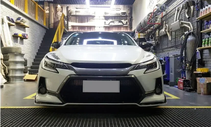 Real Carbon Fiber Front Lip Bumper Flaps Spoiler Cover For Toyota Reiz / MARK X 2012 2013 2014 2015 2016 2017 GS