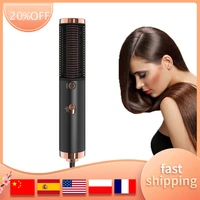 hot hair straightener comb with blow dryer brush ceramic ionic hot comb 30s fast heating hair straightener and hair dryer brush