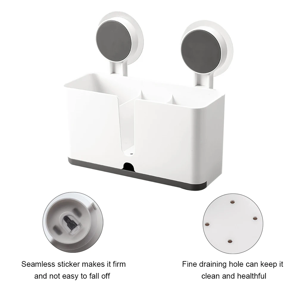 

Chopsticks Holder Sucker Type Multi-functional Draining Rack Innovative Wall-mounted Chopstick Holder Holder Plastic Storage Box