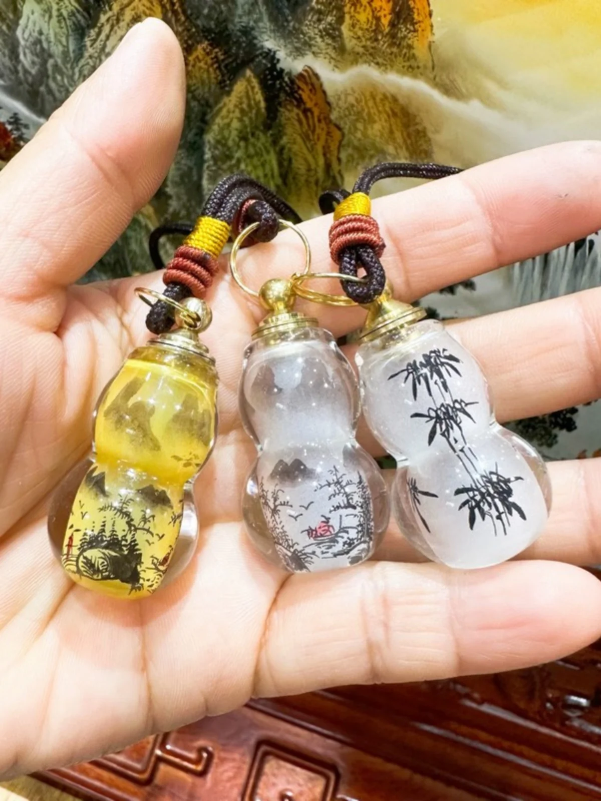 Внутри окрашенный табак бутылка горшок с циннабар порошок контейнер Тыква