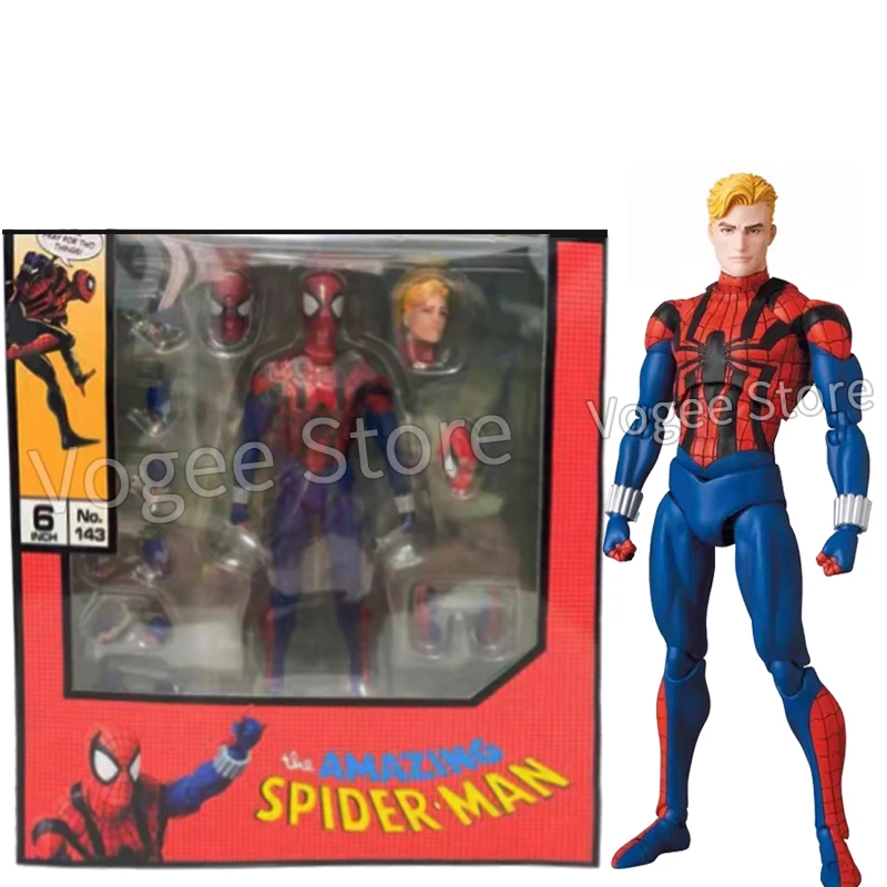 Spider-Man Action Figure Mafex 143 Peter Parker Figures Spiderman Ben Reily Anime Collection Model Toy Gift
