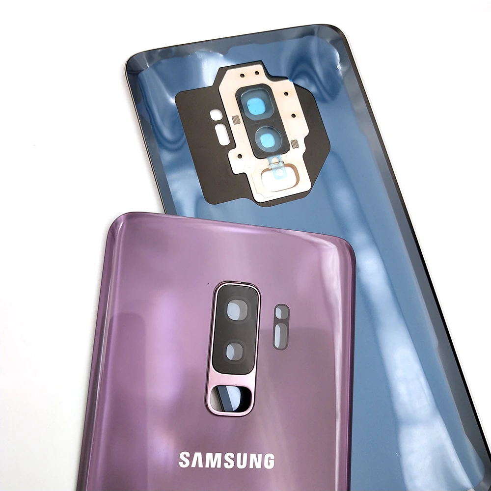 Для SAMSUNG Galaxy S9 G960 SM-G960F + Plus G965 SM-G965F стеклянная задняя крышка батарейного отсека